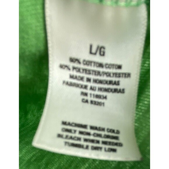 VTG Aeropostale T-Shirt Baby Tee Womens Large Green Cap Sleeve Distressed Logo - Picture 8 of 11